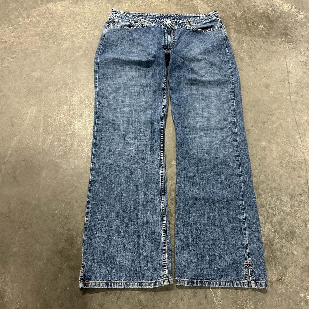 Lucky Brand Dungarees American Made Womens Jeans Size 16x33 Y2K Bootcut